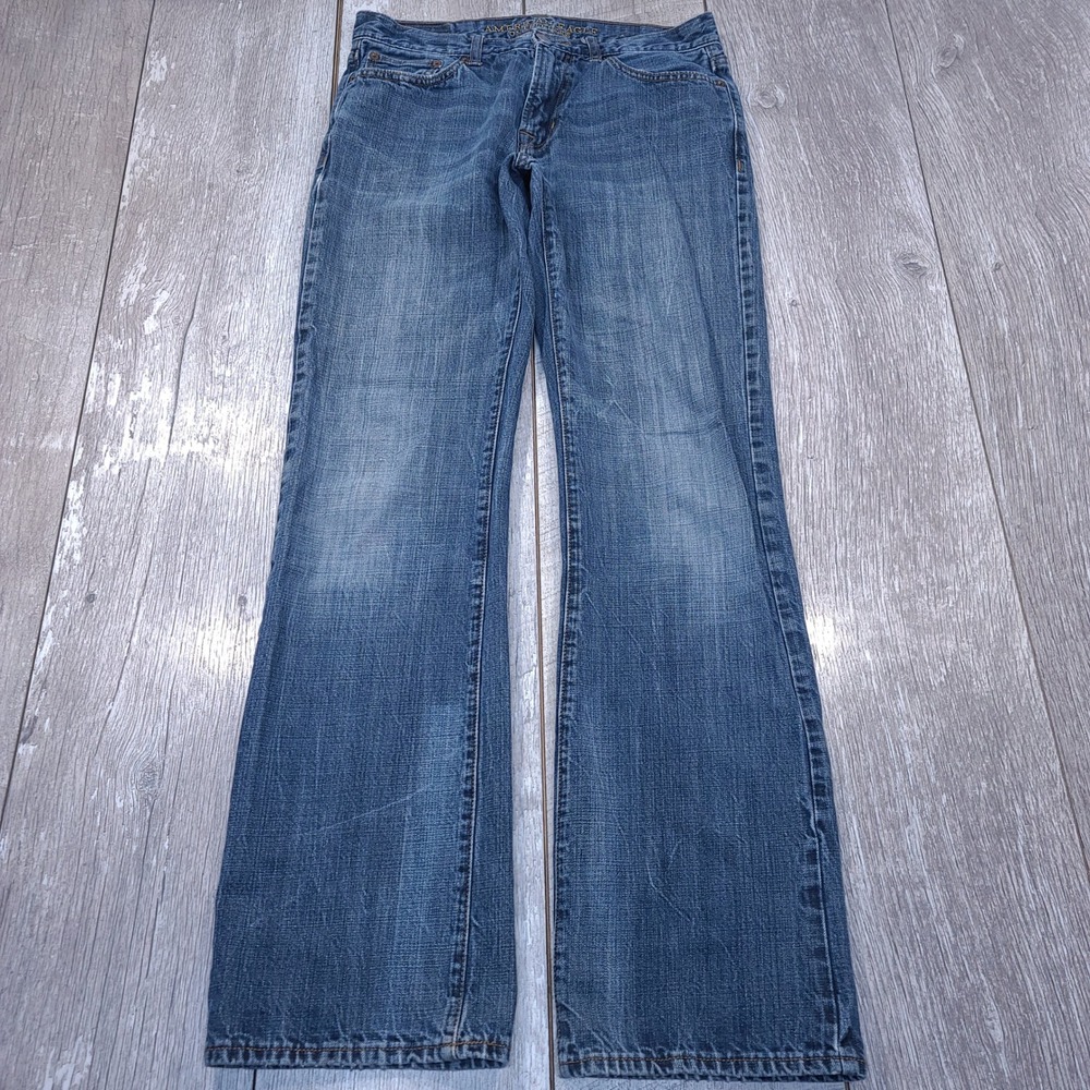 American Eagle Original Boot Jeans Mens 30x34 Blue Denim Medium Wash Cotton
